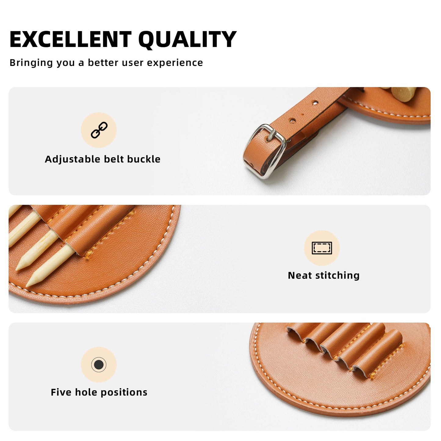 Stylish Leather Golf Tee Holder with Vibrant Design - Convenient & Practical Accessory for Golf Enthusiasts