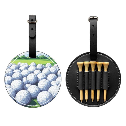 Golf Tee Storage Pouch - Compact Leather Design with Unique Patterns for Organizing Golf Tees